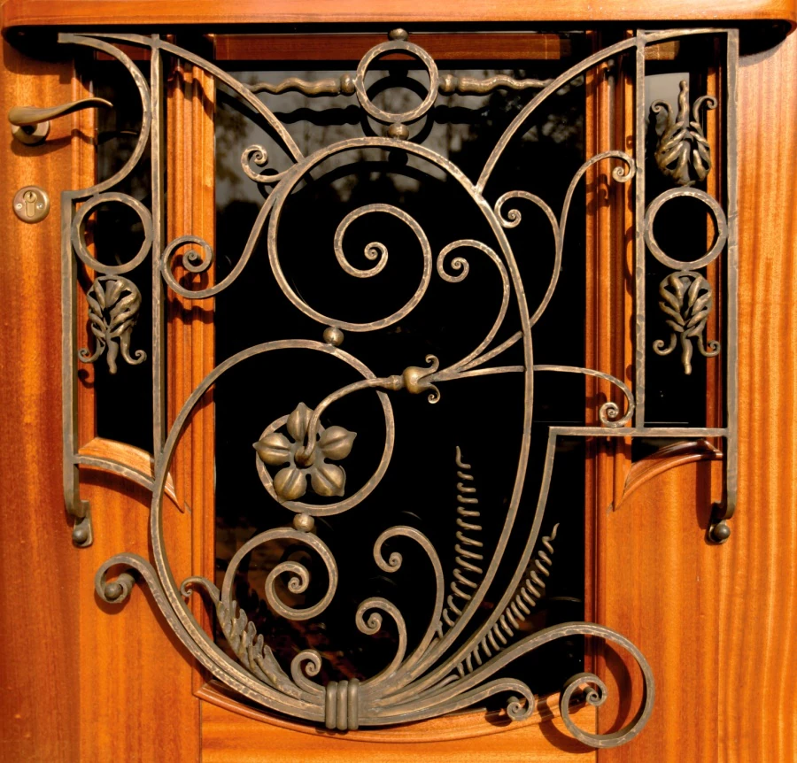 Private residence. Door decorative grilles.