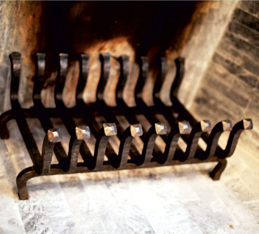 Hotel. Fireplace grills and tools.