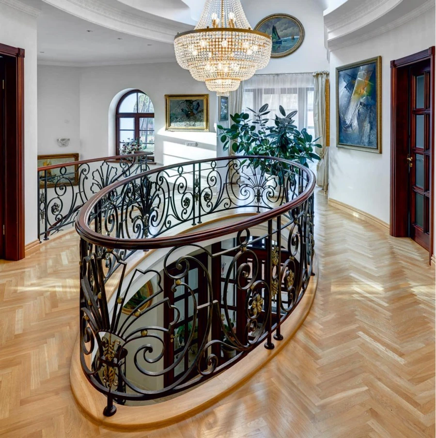 Private residence. Stairs, railings, balcony.