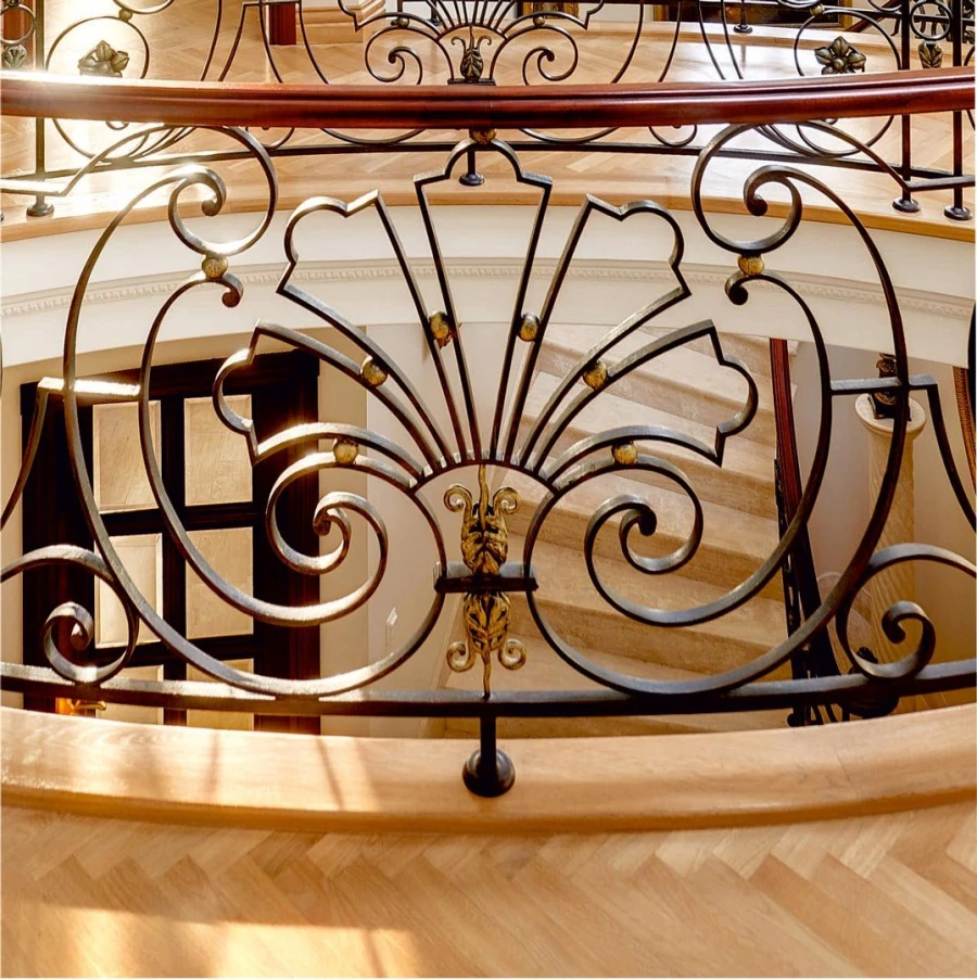Private residence. Stairs, railings, balcony.
