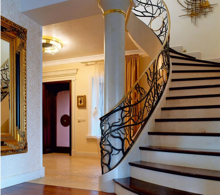 Private residence. Stair railings.