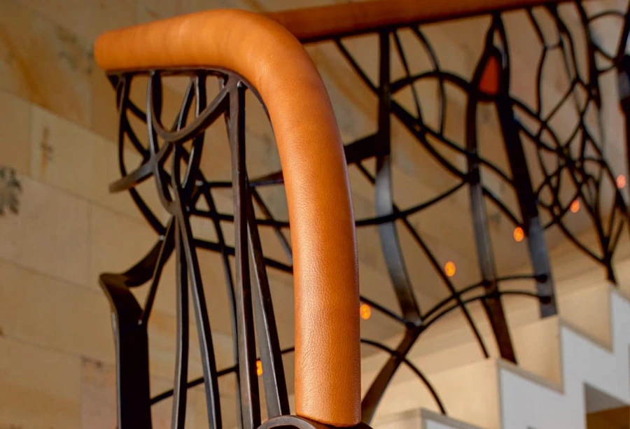 Private residence. Stair railing.