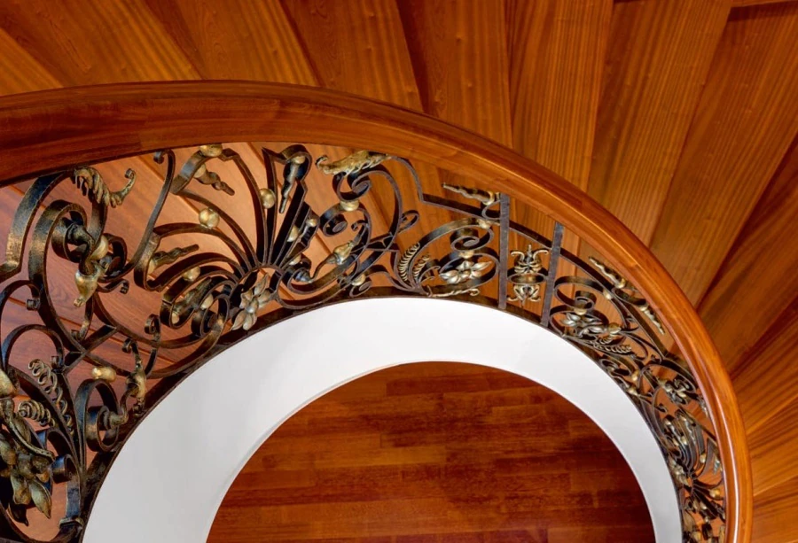 Private residence. Stairs, railings, balcony.