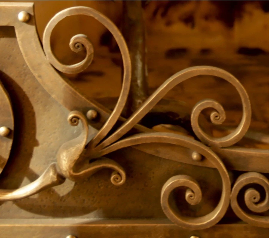 Private residence. Fireplace grilles.
