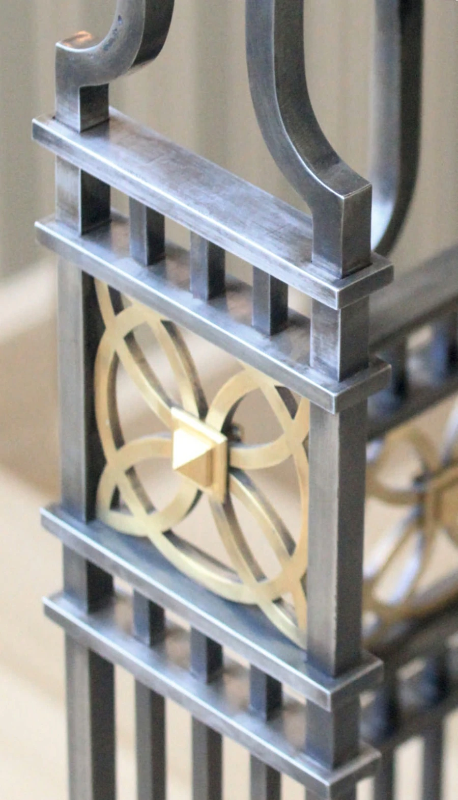 Private residence. Stair railing.