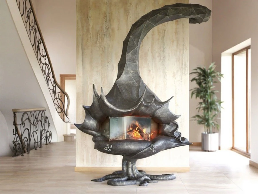 Private residence. Fireplace.