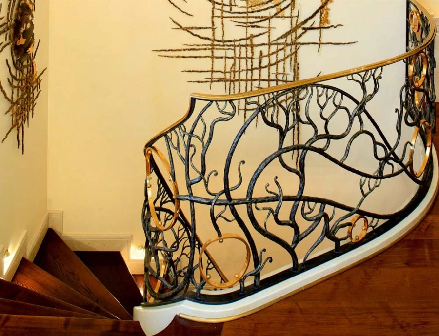 Private residence. Stair railings.
