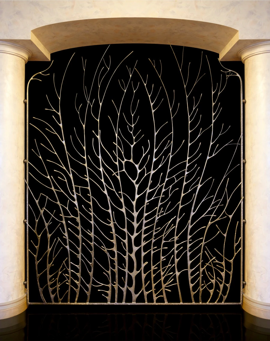 Private residence. Decorative wall.