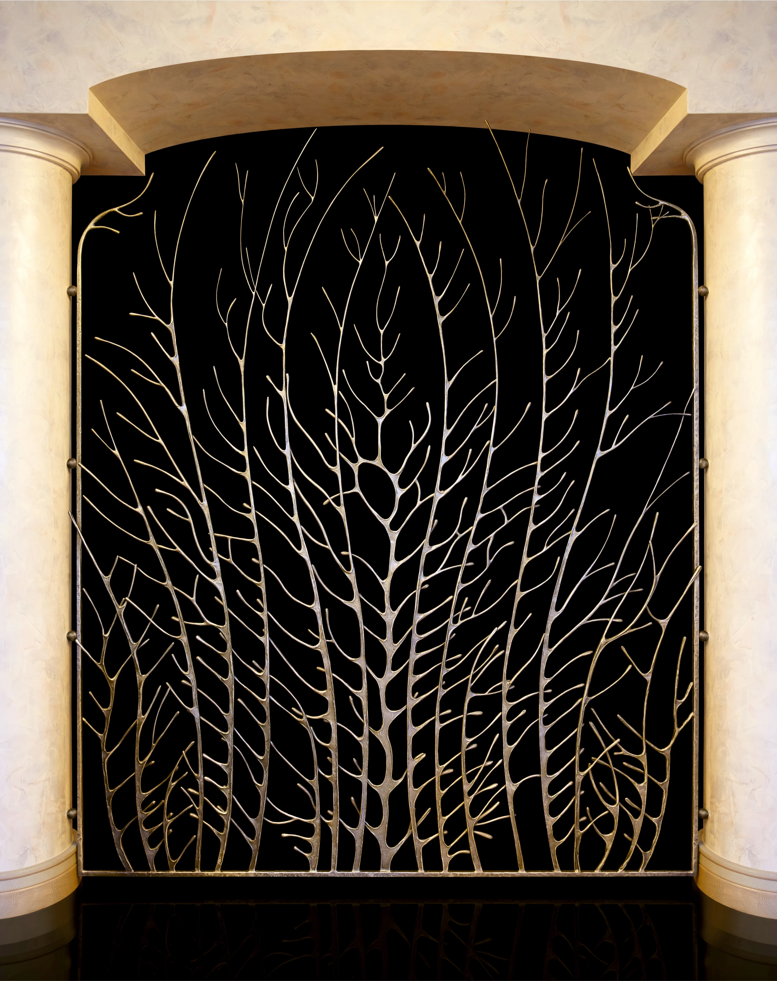 Private residence. Decorative wall.